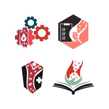 Arter sağlığı nda kolesterol risk vektör tasarımı İllüstrasyon