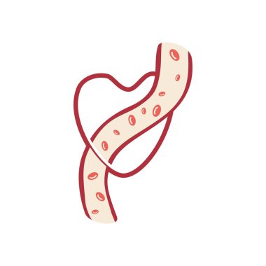 Arter sağlığı nda kolesterol risk vektör tasarımı İllüstrasyon