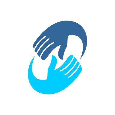 Taahhüt Teamwork Birlikte İş Logo İllüstrasyon Vektör