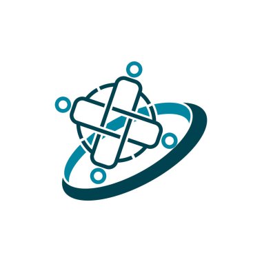 Taahhüt Teamwork Birlikte İş Logo İllüstrasyon Vektör