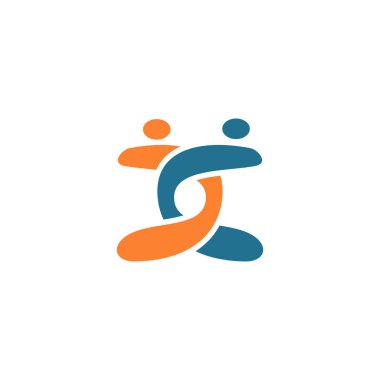 Taahhüt Teamwork Birlikte İş Logo İllüstrasyon Vektör