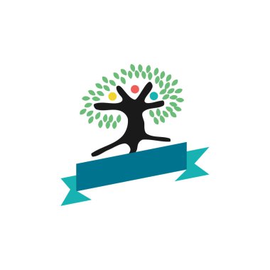 Taahhüt Teamwork Birlikte İş Logo İllüstrasyon Vektör