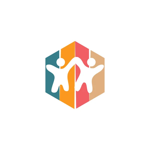 Compromiso Trabajo en equipo Juntos Negocios Logo Ilustración Vector — Archivo Imágenes Vectoriales