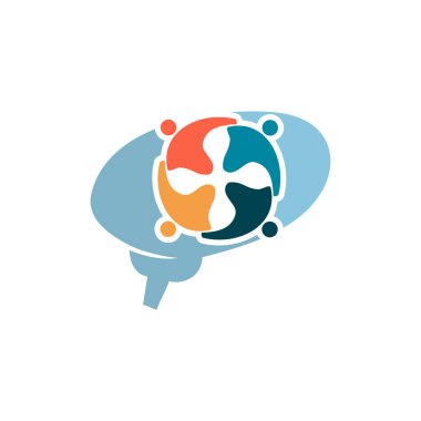 Taahhüt Teamwork Birlikte İş Logo İllüstrasyon Vektör