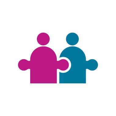 Taahhüt Teamwork Birlikte İş Logo İllüstrasyon Vektör