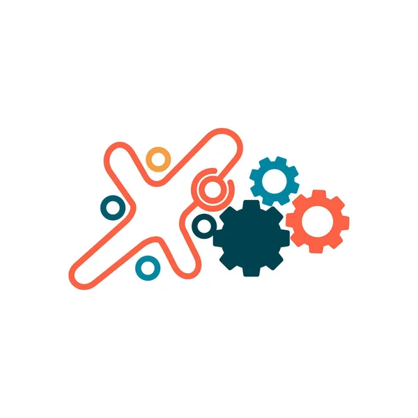 Engagement Travail d'équipe Ensemble Logo d'entreprise Illustration vecteur — Image vectorielle