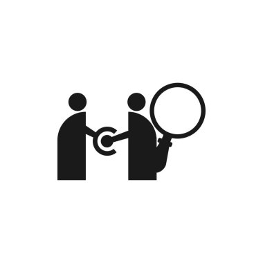 Taahhüt Teamwork Birlikte İş Siyah Logo İllüstrasyon Ve