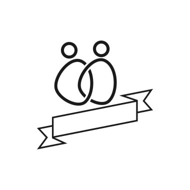 Taahhüt Teamwork Birlikte İş Siyah Logo İllüstrasyon Ve