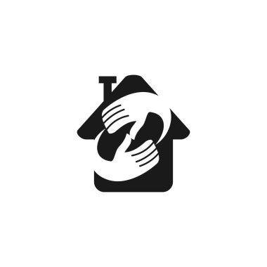 Taahhüt Teamwork Birlikte İş Siyah Logo İllüstrasyon Ve