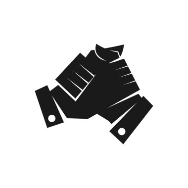 Taahhüt Teamwork Birlikte İş Siyah Logo İllüstrasyon Ve