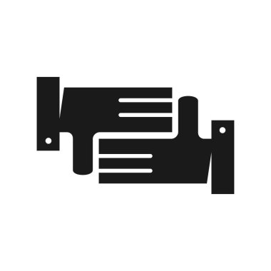 Taahhüt Teamwork Birlikte İş Siyah Logo İllüstrasyon Ve