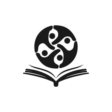 Taahhüt Teamwork Birlikte İş Siyah Logo İllüstrasyon Ve