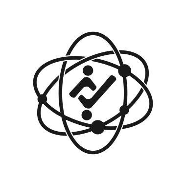 Taahhüt Teamwork Birlikte İş Siyah Logo İllüstrasyon Ve