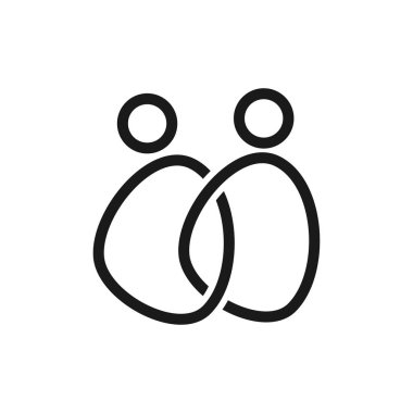 Taahhüt Teamwork Birlikte İş Siyah Logo İllüstrasyon Ve