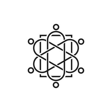 Taahhüt Teamwork Birlikte İş Siyah Logo İllüstrasyon Ve