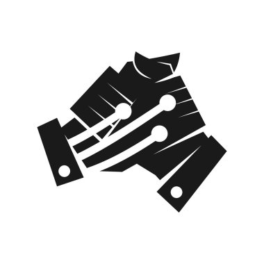 Taahhüt Teamwork Birlikte İş Siyah Logo İllüstrasyon Ve