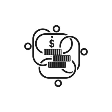 Taahhüt Teamwork Birlikte İş Siyah Logo İllüstrasyon Ve