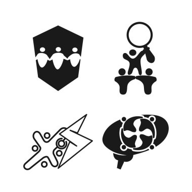 cıvata beyin Taahhüt Teamwork Birlikte Siyah Logo büyütmek 