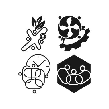 yaprak dişli zaman Taahhüt Teamwork Birlikte Siyah Logo 