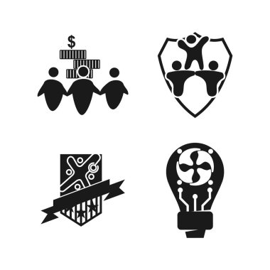 para kalkan ampul Taahhüt Teamwork Birlikte Siyah Logo 