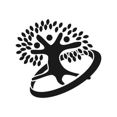 Ağaç döndürme Taahhüdü Teamwork Birlikte Siyah Logo 