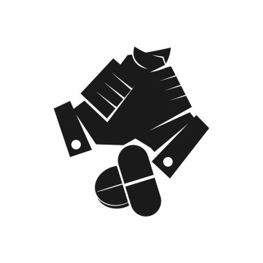 İlaç El Sıkışma Taahhüdü Teamwork Birlikte Siyah Logo 
