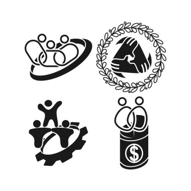 yaprak dişli para Taahhüt Teamwork Birlikte Siyah Logo