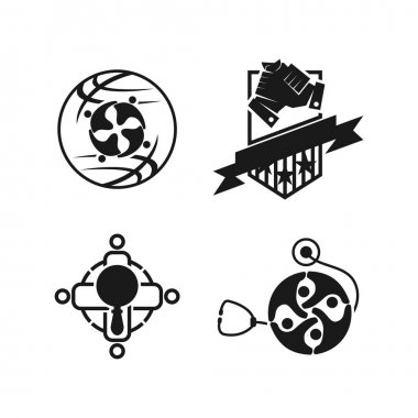 dünya shied stetoskop Taahhüt Teamwork Birlikte Siyah Logo