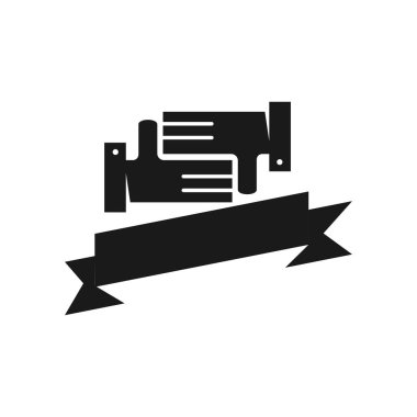 kurdele Taahhüdü Teamwork Birlikte Siyah Logo