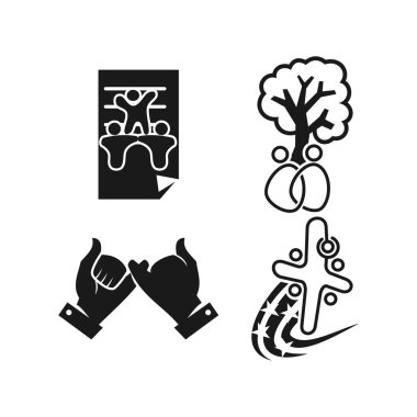 kağıt ağacı El Taahhüt Teamwork Birlikte Siyah Logo