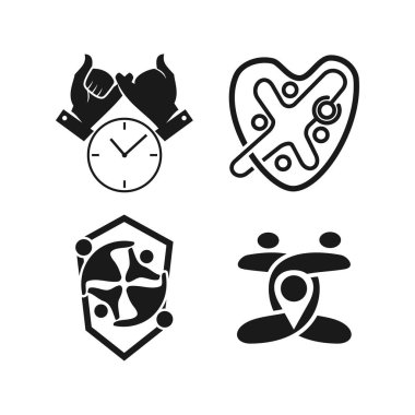 zaman aşk konumu Taahhüt Teamwork Birlikte Siyah Logo