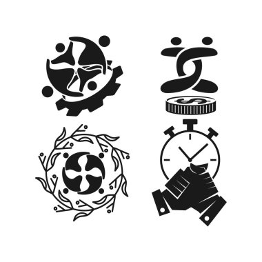 dişli zaman para Taahhüt Teamwork Birlikte Siyah Logo