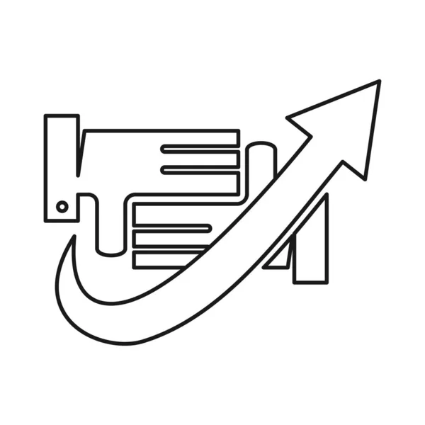 Flecha arriba Compromiso Trabajo en equipo Juntos Esquema Logo — Vector de stock