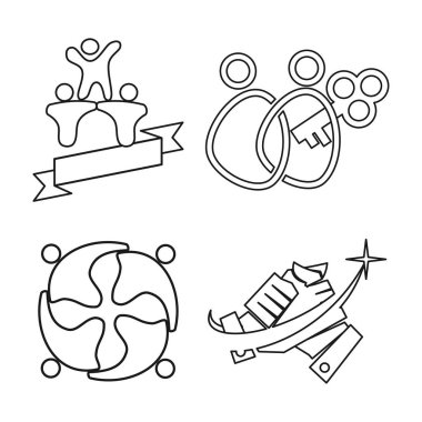 anahtar yıldız şerit Taahhüt Teamwork Birlikte Anahat Logosu 