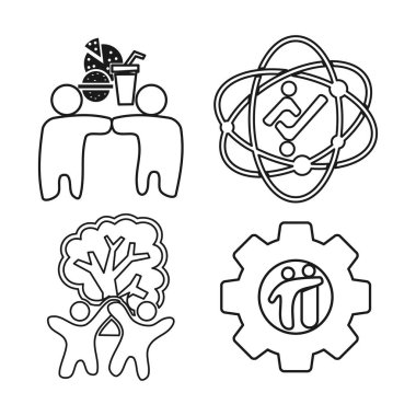 gıda ağaç dişli Taahhüt Teamwork Birlikte Anahat Logo 