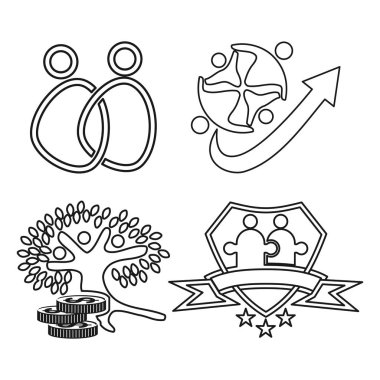 Ok Ağacı Kalkanı Taahhüt Takım Çalışması Birlikte Anahat Logosu 