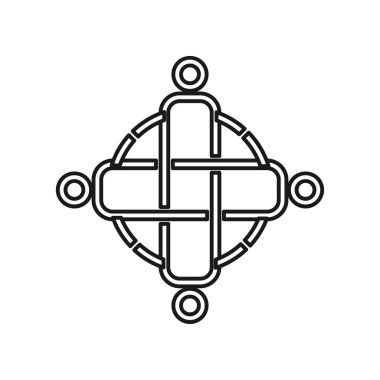 çapraz sağlık Taahhüt Teamwork Together Anahat Logo 