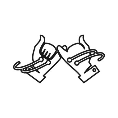 Elektrik Taahhüt Teamwork Birlikte Anahat Logo vektör