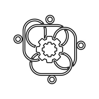 dişli Bağlantı Taahhüdü Teamwork Birlikte Anahat Logosu  