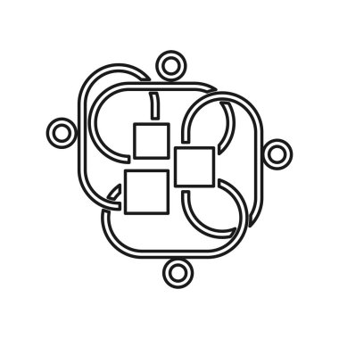 Uygulama Taahhüdü Teamwork Birlikte Anahat Logo vektörü