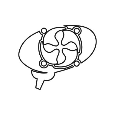 Beyin fikir akıllı Taahhüt Teamwork Birlikte Anahat Logo