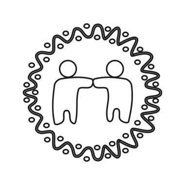 Amblem rotasyon uyrama insanlar Taahhüt Teamwork Birlikte Anahat Logo