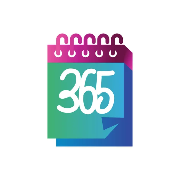 Calendário 365 infinito logotipo ícone design ilustração vetor — Vetor de Stock