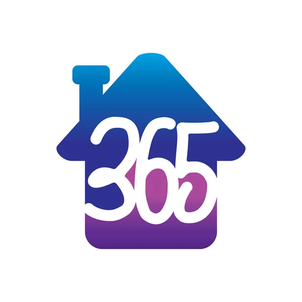 Hem hus 365 oändlighet logotyp ikon design illustration vektor — Stock vektor