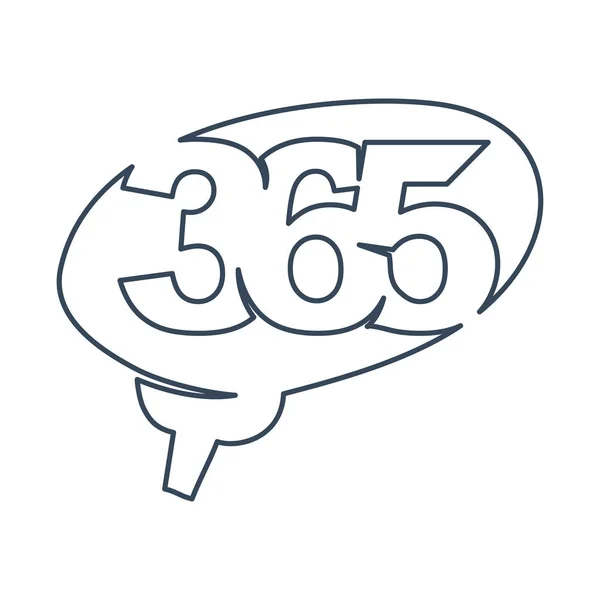 Hjärna begreppen 365 oändligheten logon ikonen design illustration kontur — Stock vektor