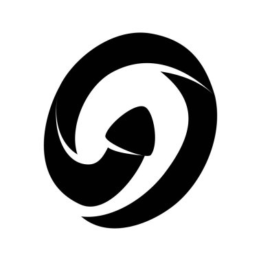 Oryantasyon Kılavuzu Ok Yönü Vektör Siyah Renk İzole