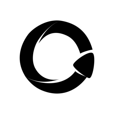 Döndürme Hedef Ok Yönü Vektör Siyah Renk İzole