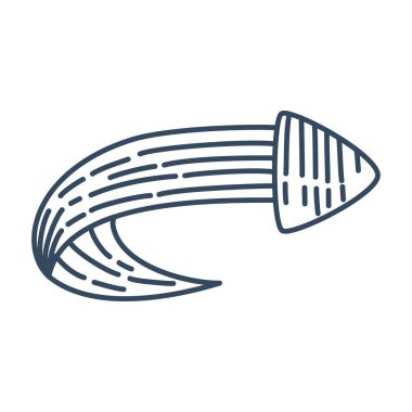 dalgalı kılavuz Sağ Yol Ok Yönü toplama Vektör anahat 