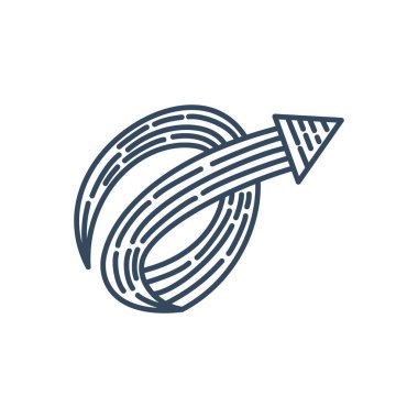 Bounce Arrow Direction toplama Vektör anahattı 