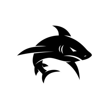 Black Shark logo tasarım vektör izole modern şablon
